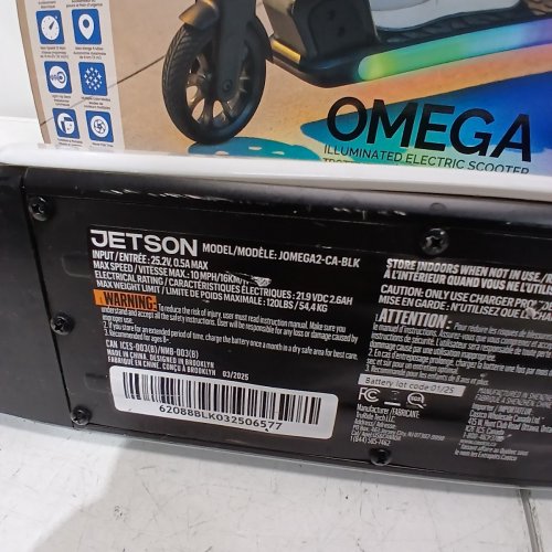 KIDS JETSON OMEGA ILLUMINATED ELECTRIC SCOOTER - 8KM RANGE - 16KM/H - BLACK (MODEL: 1747518) image 10