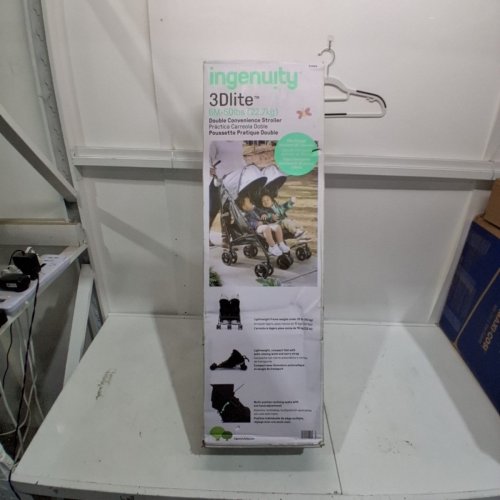 INGENUITY 3DLITE DOUBLE UMBRELLA STROLLER - 50LBS MAX - BLACK -(MODEL:31923) image 4