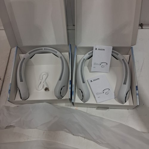 2PK JISULIFE RECHARGEABLE COOLING NECK FANS - WHITE (MODEL: 2789239) image 3