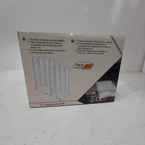 2PK ARSUK FOR READING & MAGNIFYING LAMPS COMPACT FLUORESCENT BULBS - 6500 K (MODEL: FML27W) image 3