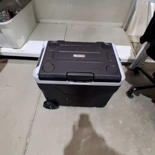 EUHOMY PORTABLE COOLER ON WHEELS FOR CAR - 12V - 50L - BLACK (MODEL: CFB-50) image 4