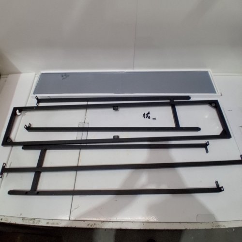 VASAGLE TEMPERED GLASS TOP CONSOLE TABLE - 39" X 31" X 8" -BLACK (MODEL: LGT132B01) image 3
