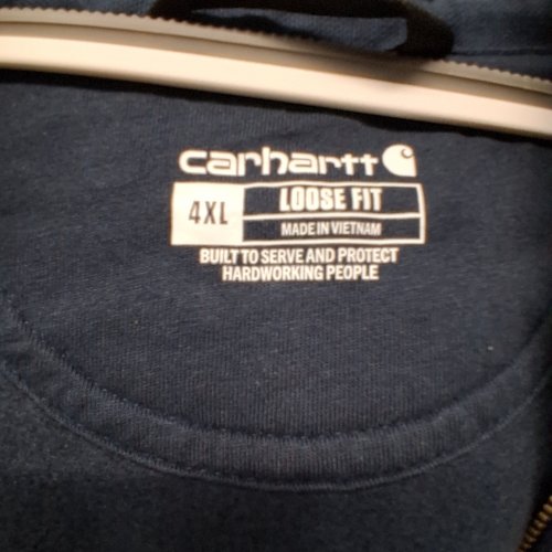 MEN'S CARHARTT FORCE RELAXED FIT FULL ZIP LONG SLEEVE HOODIE - 4XL - NAVY BLUE image 2