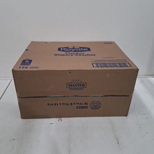 156PK ROYALE PREMIUM DIAPERS - SIZE 4 (22-37LB) - WHITE (MODEL: 51030) image 5