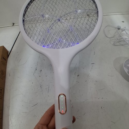 YISSVIC DUAL MODE ELECTRIC MOSQUITO BUG ZAPPER RACKET - WHITE (MODEL: WD-981) image 2