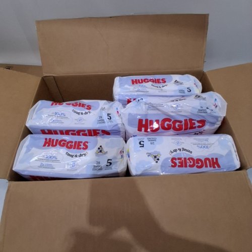 X5 HUGGIES LITTLE SNUGGLERS BABY DIAPERS SIZE 3 - 16-28 LBS - (TOTAL 140) image 3