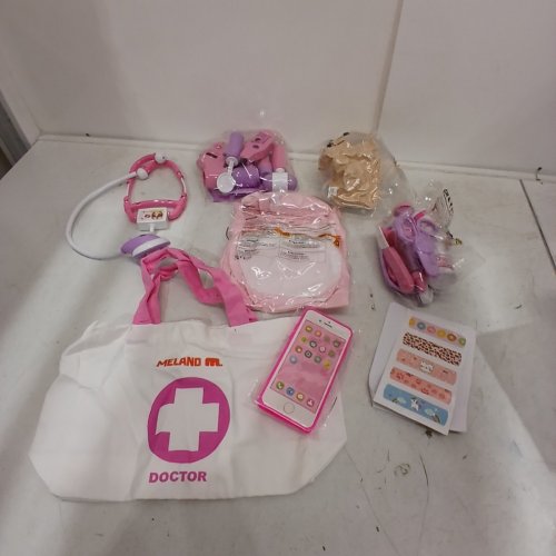 24PC MELAND TOY DOCTOR PLAYSET KIT WITH CARRYING BAG - PINK (MODEL: 918) image 2