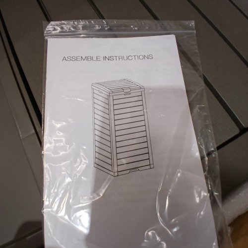 OUTDOOR TRASH CAN - 38 GAL - GREY (MODEL:FTPLDB6002) image 4