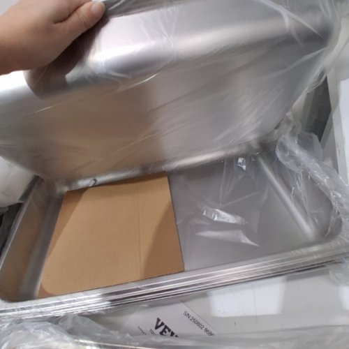 4PK RECTANGLE CHAFING DISH BUFFET SET - 2 FULL SIZE AND 4 HALF SIZE - 8QT EACH - STAINLESS STEEL/GOLD (MODEL:HZ-433) image 6