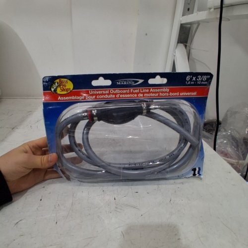UNIVERSAL OUTBOARD FUEL LINE ASSEMBLY - 6FT X 3/8" - GRAY image 3