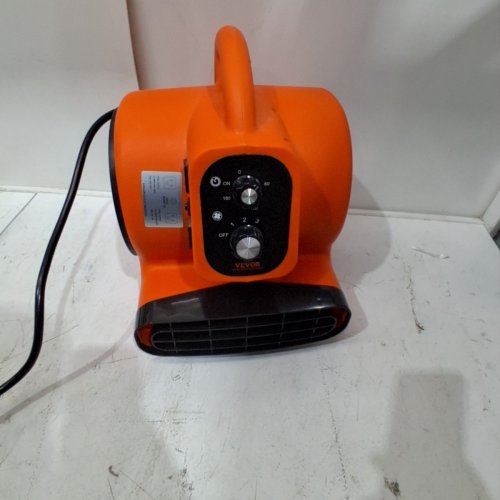 VEVOR PORTABLE FLOOR BLOWER 1/4 HP 1000 CFM AIR MOVER FOR DRYING & COOLING 4 BLOWING ANGELS - FOR INDUSTRIAL AND COMMERCIAL USE - ORANGE/BLACK (MODEL: BL-180) image 3