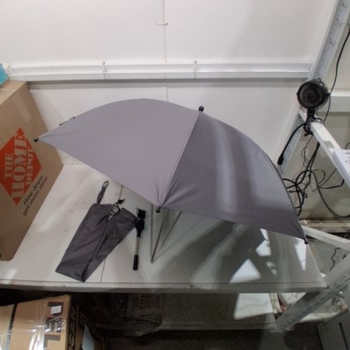 BEACH UMBRELLA CLAMP-ON ADJUSTABLE WITH CARRY CASE - 42" - SILVER image 2