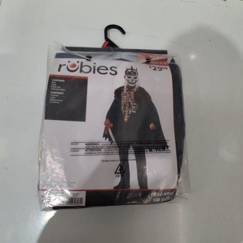 3PC BOY'S RUBIES DEAD KING SKELETON COSTUME - SMALL 4/6 - BLACK image 2