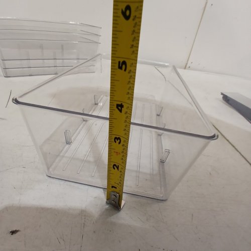 4PK SIMPLY TIDY CLEAR STORAGE BINS WITH DIVIDERS - 10" X 6" X 4" - CLEAR image 7