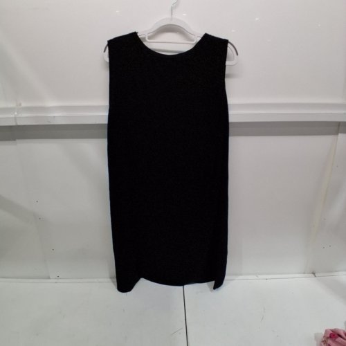 WOMENS SLEEVELESS SHIFT DRESS - BLACK image 2
