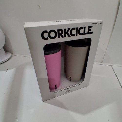 2PC CORKCICLE COLD CUP TUMBLERS - 24OZ -PINK/CREAM (MODEL: 1977476) image 2