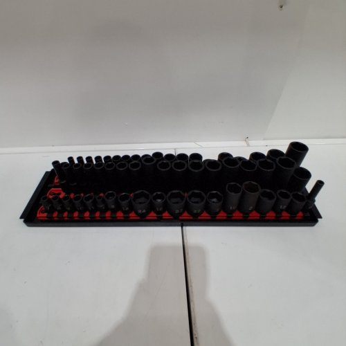 61PC TEKTON DRIVE IMPACT SOCKET SET AND RAIL- 3/8" - SHALLOW/SEMI-DEEP/DEEP image 2