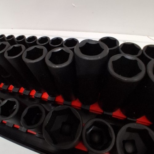 61PC TEKTON DRIVE IMPACT SOCKET SET AND RAIL- 3/8" - SHALLOW/SEMI-DEEP/DEEP image 4