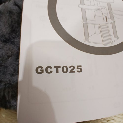 GITELSNOUR MULTI-LEVLE CORNER CAT TREE WITH SISAL SCRATCH POSTS - 44" HEIGHT - SMOKY DARK GREY (MODEL: GCT025G) image 2