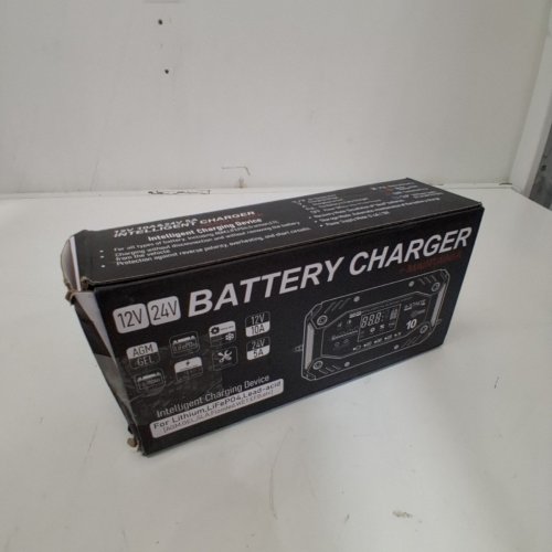 COREBOX SMART BATTERY CHARGER AND MAINTAINER - 12 V 10A; 24 V 5A - RED AND BLACK (MODEL: H-10CD) image 4