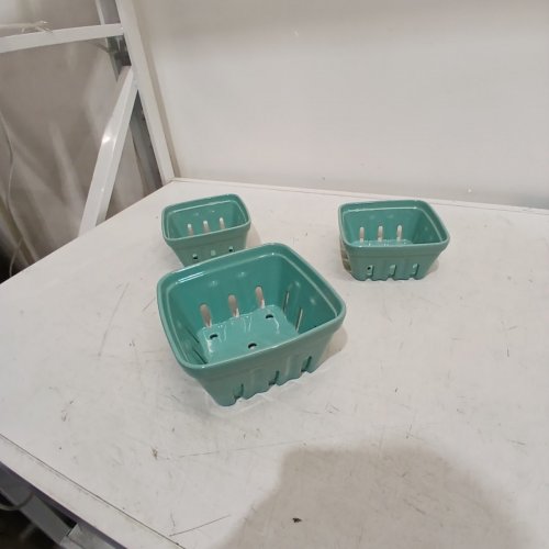 3PC OVER&BACK MULTIPURPOSE CERAMIC BERRY BASKETS SET - MULTIPLE SIZES - LIGHT BLUE (MODEL: 1901778) image 3