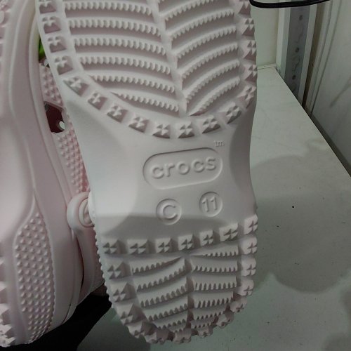 GIRLS' CROCS CLASSIC HEART CUT-OUT CLOGS - 11 - LIGHT PINK image 2