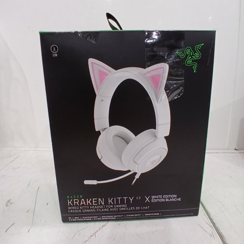 RAZER V3 KRAKEN KITTY WIRED HEADSET - WHITE/PINK (MODEL : RZ04-05350300-R3U1) image 4
