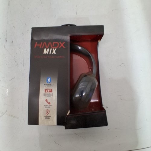 HMDX WIRELESS HEADPHONES - BLUETOOTH, 30FT RANGE, 8HR PLAY TIME - BLACK (MODEL:HX-HP210BK) image 2