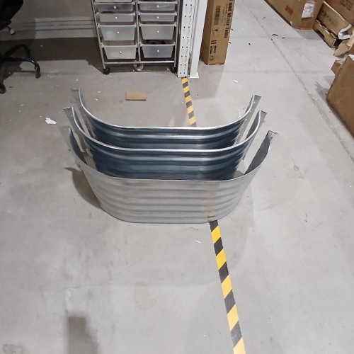 3PK STEEL STRAIGHT AREA WINDOW WELLS - 1FT 5" X 3FT 6" - SILVER STEEL image 3