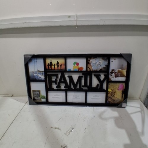 KIERA GRACE KG FAMILY PICTURE COLLAGE FRAME - 14.5" X 28.5"- FITS 4"-5" X 7" AND 6"-4" X 6" PHOTOS - BLACK (MODEL: PH41668-1 FAMILY) image 2
