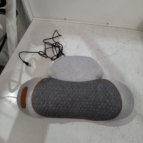 3-IN-1 ELECTRIC MASSAGE NECK PILLOW WITH HEAT, DEEP TISSUE RELIEF & MEMORY FOAM SUPPORT - DARK GREY image 3