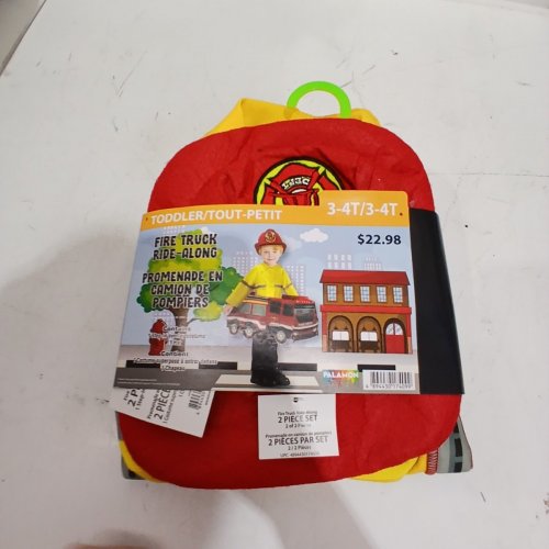 2PC PALAMON FIRE TRUCK RIDE-ALONG COSTUME - 3-4T - RED / YELLOW(STYLE: 10490) image 3
