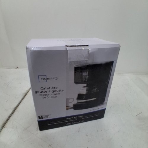 MAINSTAYS PROGRAMMABLE COFFEE MAKER WITH TOUCHSCREEN - 1.8L - 12 CUP - BLACK (MODEL: MS-202529) image 4