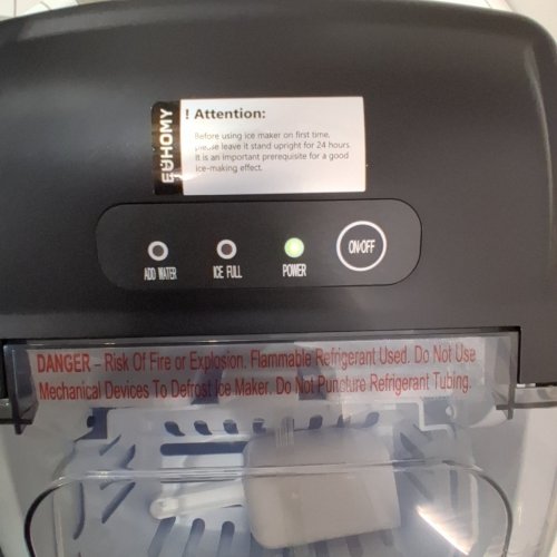 EUHOMY COUNTERTOP ICE MAKER MACHINE - MAKES 26LBS PER DAY - BLACK (MODEL: IM-06D) image 2