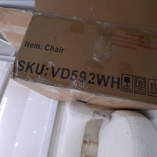 MID CENTURY SHERPA BOUCLE ACCENT CHAIR - WHITE - (MODEL: VD592GY) image 2