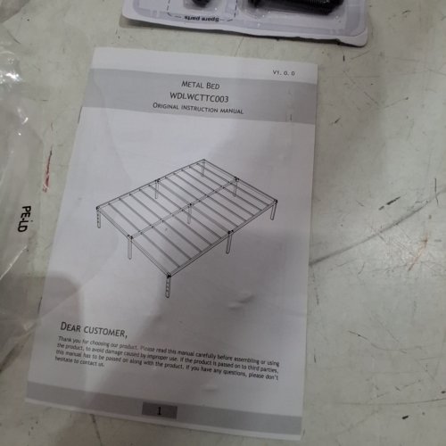 METAL BED FRAME- QUEEN - BLACK (MODEL: WDLWCTTC003) image 3