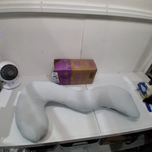 MELLOW BODYALIGN PLUS+ COOLING BODY PILLOW WITH LEG SUPPORT - GREY image 2