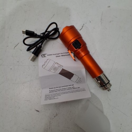 RGBW RECHARGEABLE CAR EMERGENCY FLASHLIGHT - 200LM - ORANGE (MODEL:MCL-009C) image 3