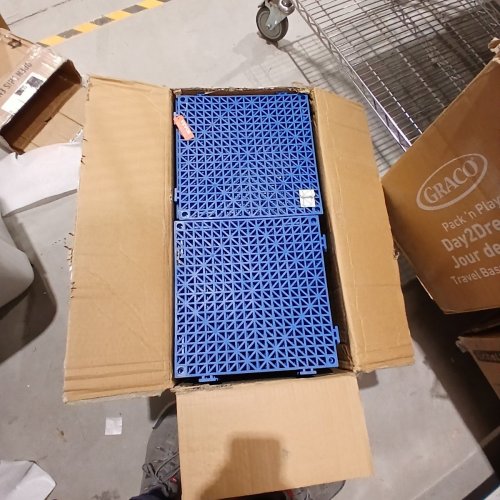 50PK VEVOR MODULAR INTERLOCKING DRAINAGE MATS - 12" - BLUE image 2
