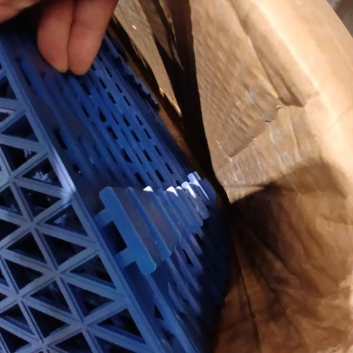 50PK VEVOR MODULAR INTERLOCKING DRAINAGE MATS - 12" - BLUE image 3