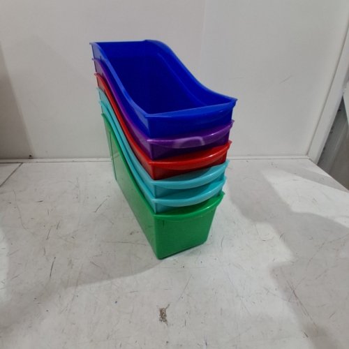 6PK STOREX LARGE BOOK BIN - 14'' - ASSORTED COLORS image 2