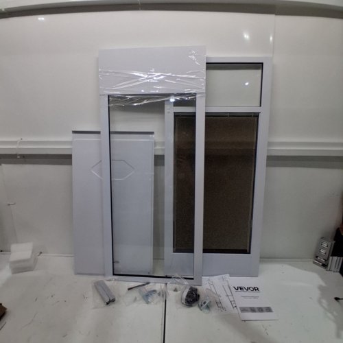 DOG DOOR FOR SLIDING GLASS DOOR - 76" - 81" - WHITE (MODEL: CWM03-XL) image 3