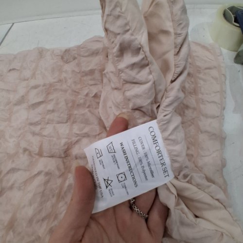 LIGHTWEIGHT RAISED TUFTED BLANKET - FULL - LIGHT PINK image 2