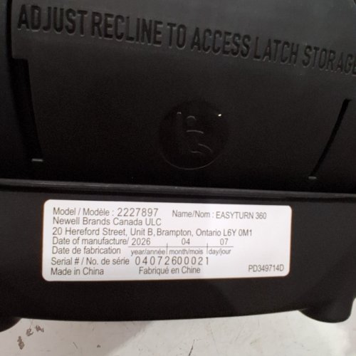 GRACO EASYTURN 360 2-IN-1 CONVERTIBLE CAR SEAT - CYRAN BLACK/GREY (MODEL: 2227897) image 2