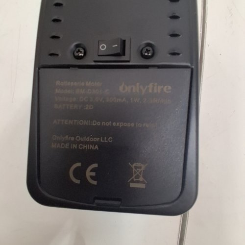 ONLYFIRE UNIVERSAL WIRELESS ROTISSERIE GRILL MOTOR - 3 V - BLACK (MODEL: RM-DC01-C) image 3