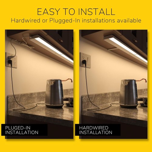 INLIGHT LED UNDER-CABINET LIGHT FIXTURE 2700 K, 3000 K, 4000 K - 950 LUMENS - WHITE image 2