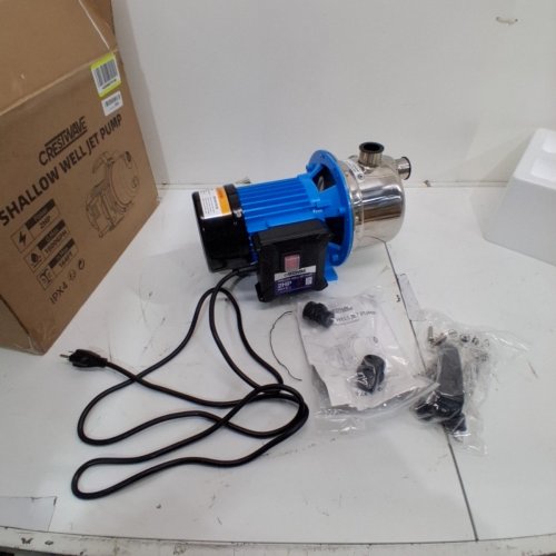 CREStWAVE SHALLOW WELL JET PUMP - 120 V - BLUE / SILVER image 3