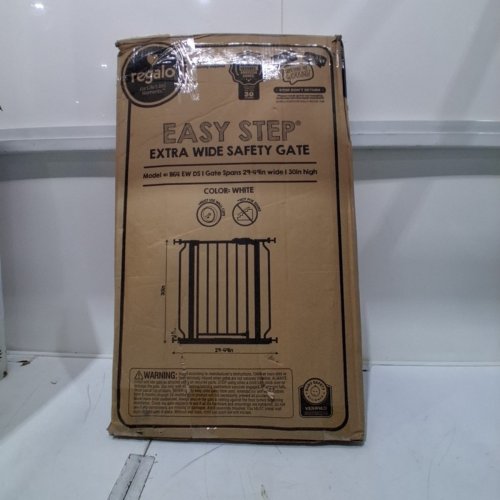 REGALO EASY STEP EXTRA WIDE BABY GATE - 30" X 29"-49" - WHITE (MODEL: 1164 EW DS) image 3