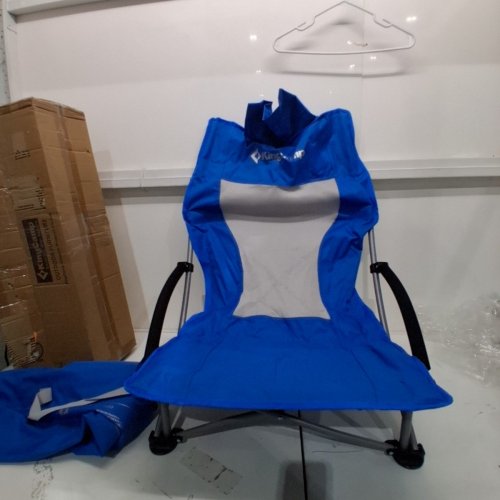 KINGCAMP FOLDING PORTABLE LOW BEACH CHAIR - 300LBS CAP - BLUE (MODEL: KC19010 image 2