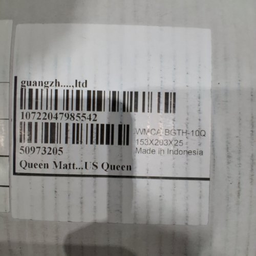 MEMORY FOAM MATTRESS - 10" - QUEEN - WHITE (MODEL: SPR-KE10QNK) image 2